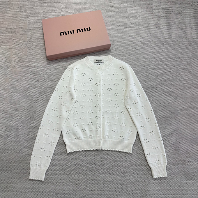 9A+ quality miu miu eyelet knit cardigan